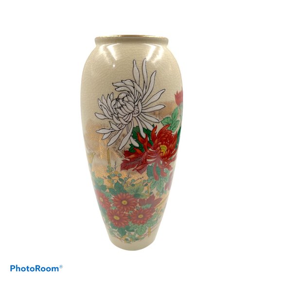 Vintage Japanese Chrysanthemum Ceramic Porcelain